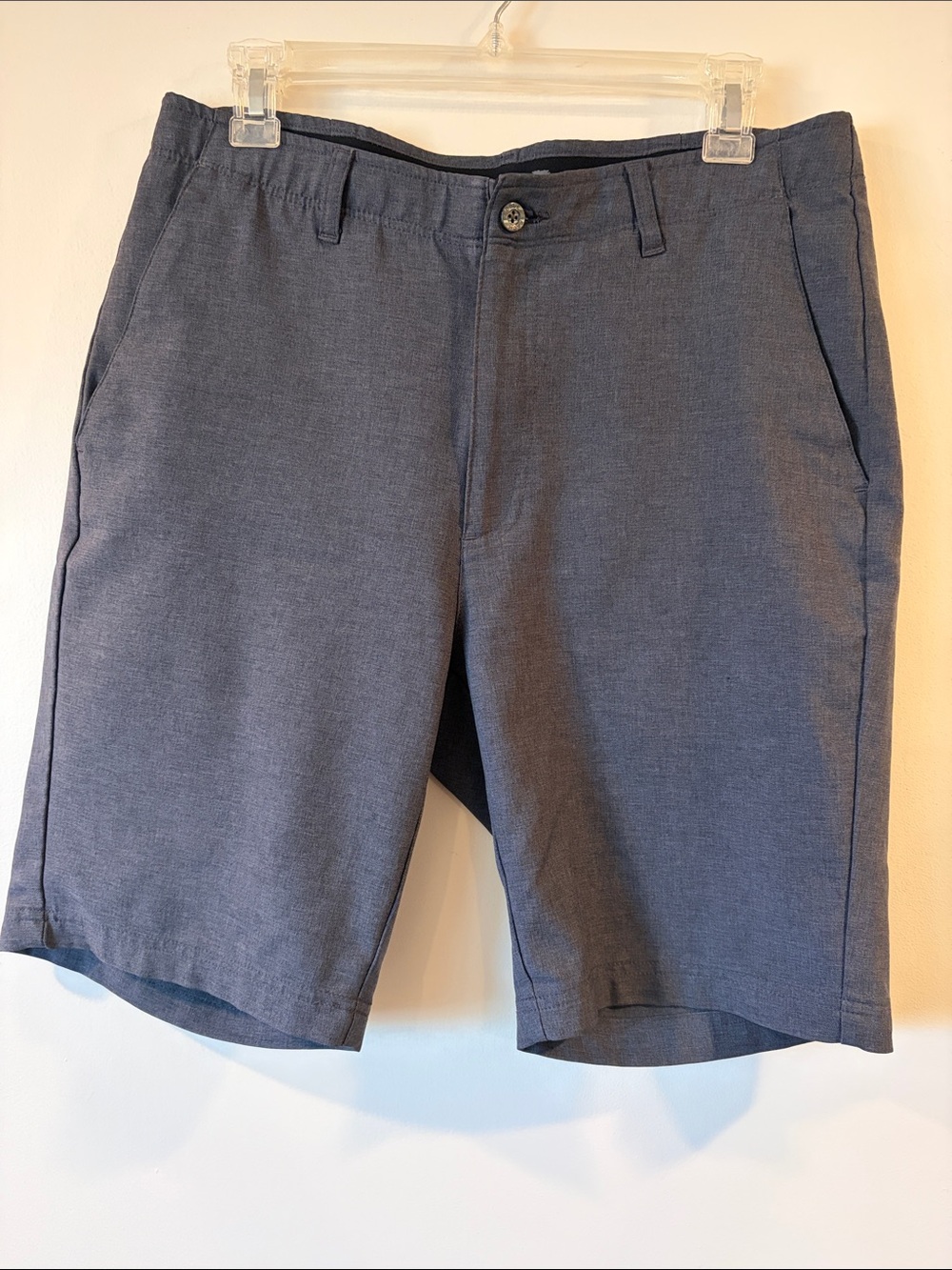 Pebble Beach Slate Blue Flat-Front Men's Shorts
